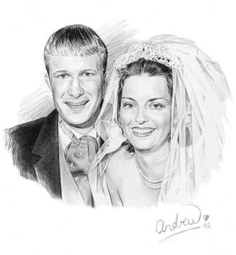 graphite pencil of Jo & Rich